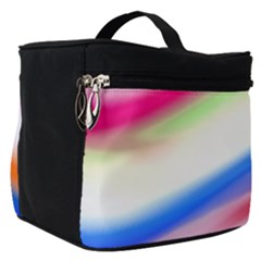 Vivid Colorful Wavy Abstract Print Make Up Travel Bag (small) by dflcprintsclothing