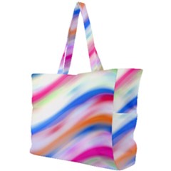 Vivid Colorful Wavy Abstract Print Simple Shoulder Bag