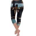 Spirit Of Steampunk, Awesome Train In The Sky Capri Yoga Leggings View4