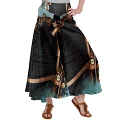 Spirit Of Steampunk, Awesome Train In The Sky Satin Palazzo Pants