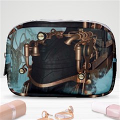 Spirit Of Steampunk, Awesome Train In The Sky Make Up Pouch (small) by FantasyWorld7