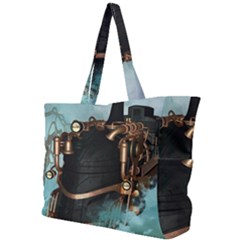 Spirit Of Steampunk, Awesome Train In The Sky Simple Shoulder Bag by FantasyWorld7