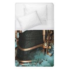 Spirit Of Steampunk, Awesome Train In The Sky Duvet Cover (single Size) by FantasyWorld7