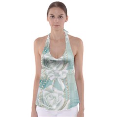 Wonderful Roses In Soft Colors Babydoll Tankini Top by FantasyWorld7