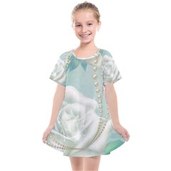 Wonderful Roses In Soft Colors Kids  Smock Dress by FantasyWorld7