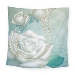 Wonderful Roses In Soft Colors Square Tapestry (large) by FantasyWorld7