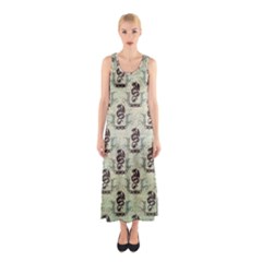 Awesome Chinese Dragon Pattern Sleeveless Maxi Dress by FantasyWorld7