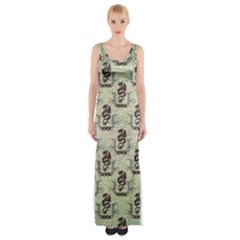 Awesome Chinese Dragon Pattern Maxi Thigh Split Dress by FantasyWorld7