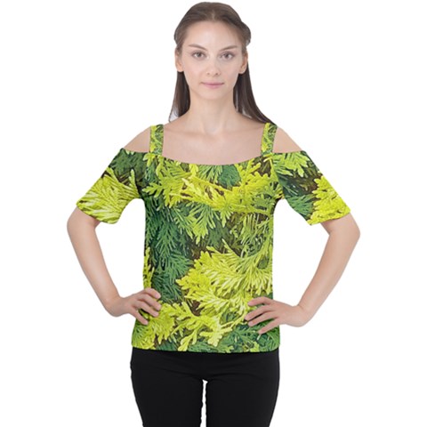 Garden Of The Phoenix Cutout Shoulder Tee by Riverwoman