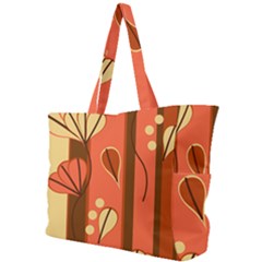 Amber Yellow Stripes Leaves Floral Simple Shoulder Bag