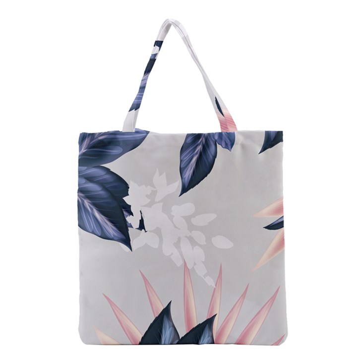 White Blossom Grocery Tote Bag