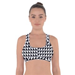 Optical Illusion Illusion Black Cross Back Sports Bra by Pakrebo