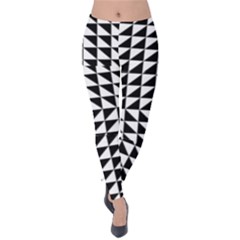 Optical Illusion Illusion Black Velvet Leggings by Pakrebo