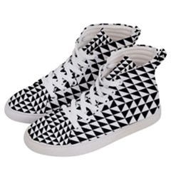 Optical Illusion Illusion Black Women s Hi-top Skate Sneakers by Pakrebo