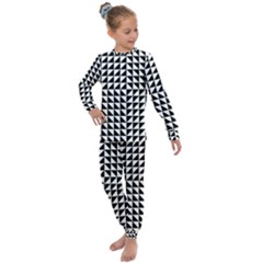 Optical Illusion Illusion Black Kids  Long Sleeve Set 