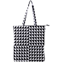 Optical Illusion Illusion Black Double Zip Up Tote Bag