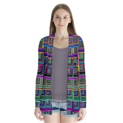 Wallpaper Background Colorful Drape Collar Cardigan