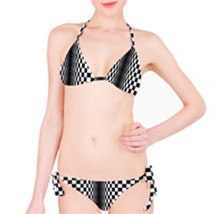 Art Optical Black White Contrast Classic Bikini Set