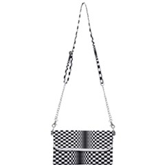 Art Optical Black White Contrast Mini Crossbody Handbag