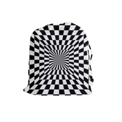 Optical Illusion Chessboard Tunnel Drawstring Pouch (large) by Pakrebo