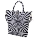 Starburst Sunburst Hypnotic Buckle Top Tote Bag View1