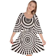 Starburst Sunburst Hypnotic Velour Kimono Dress