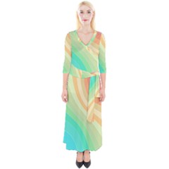 Arrangement Aesthetics Aesthetic Quarter Sleeve Wrap Maxi Dress by Pakrebo