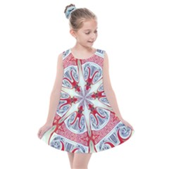 Kaleidoscope Background Bottles Kids  Summer Dress by Pakrebo