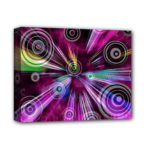 Fractal Circles Abstract Deluxe Canvas 14  X 11  (stretched) by Pakrebo