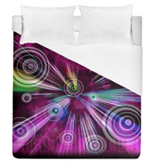 Fractal Circles Abstract Duvet Cover (queen Size) by Pakrebo