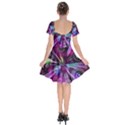 Fractal Circles Abstract Short Sleeve Bardot Dress View2