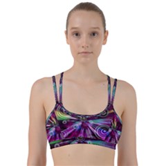 Fractal Circles Abstract Line Them Up Sports Bra by Pakrebo