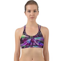 Fractal Circles Abstract Back Web Sports Bra by Pakrebo