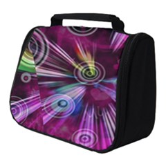 Fractal Circles Abstract Full Print Travel Pouch (small)