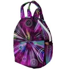 Fractal Circles Abstract Travel Backpacks by Pakrebo