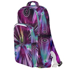 Fractal Circles Abstract Double Compartment Backpack