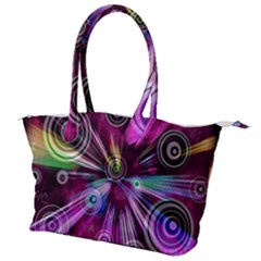 Fractal Circles Abstract Canvas Shoulder Bag by Pakrebo