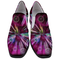 Fractal Circles Abstract Slip On Heel Loafers