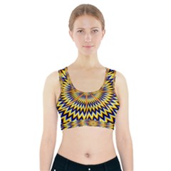 Illusion Head Idea Irritation Sports Bra With Pocket by Pakrebo