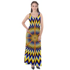 Illusion Head Idea Irritation Sleeveless Velour Maxi Dress