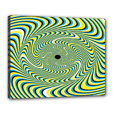 Illusion Idea Head Irritation Canvas 20  X 16  (stretched) by Pakrebo