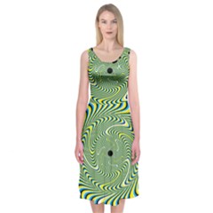 Illusion Idea Head Irritation Midi Sleeveless Dress by Pakrebo