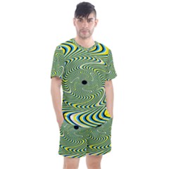 Illusion Idea Head Irritation Men s Mesh Tee And Shorts Set