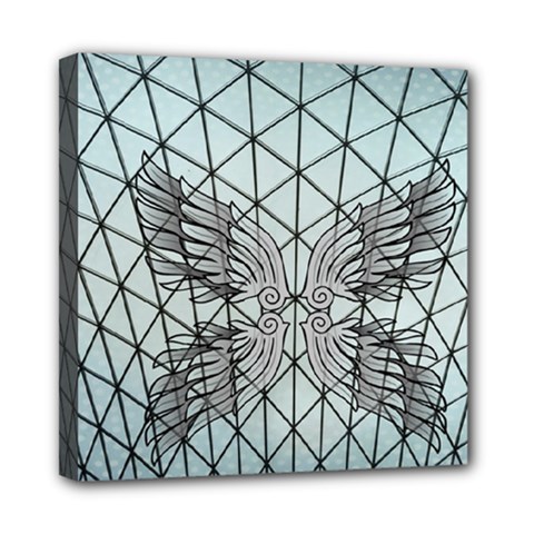 Graphic Pattern Wing Art Mini Canvas 8  X 8  (stretched) by Pakrebo