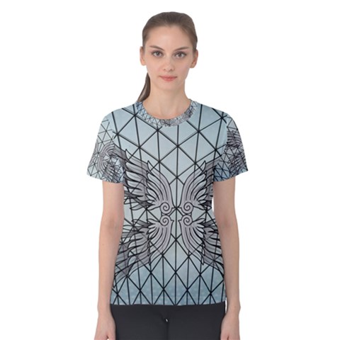 Graphic Pattern Wing Art Women s Cotton Tee by Pakrebo