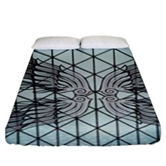 Graphic Pattern Wing Art Fitted Sheet (king Size) by Pakrebo