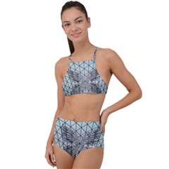 Graphic Pattern Wing Art High Waist Tankini Set by Pakrebo