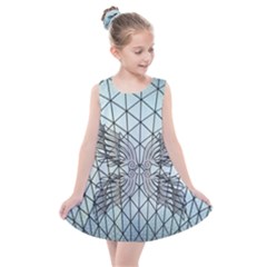 Graphic Pattern Wing Art Kids  Summer Dress by Pakrebo