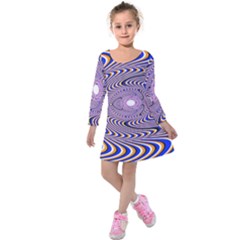 Illusion Head Idea Irritation Kids  Long Sleeve Velvet Dress by Pakrebo