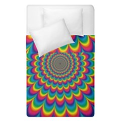 Psychedelic Colours Vibrant Rainbow Duvet Cover Double Side (single Size) by Pakrebo